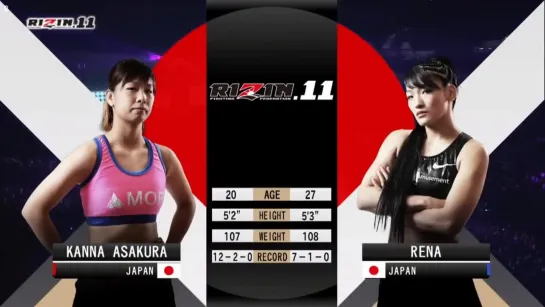 Rena Kubota vs Kanna Asakura 2 [29.07.2018 Rizin FF 11]