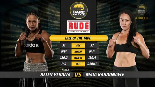 Helen Peralta vs. Maia Kahunaele [16.11.2019 Bare Knuckle FC 9]