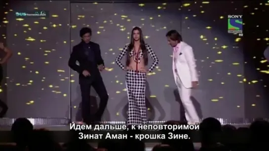 Церемония 58th Idea Filmfare Awards 2013 - Шахрукх Кхан и Саиф Али Кхан рассказывают о героинях фильмов (с русскими субтитрами).