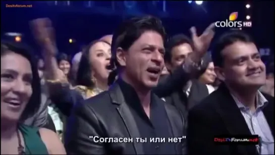 Shahrukh Khan at Mirchi Music Awards  2014 русскими субтитрами