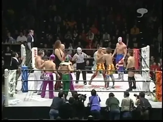 Kaz Hayashi, Mr. USA, Shamoji Fujii, Taichi Ishikari & Wataru Sakata vs. Giant Silva & Monster-gun - 24.12.2004 (HUSTLE)