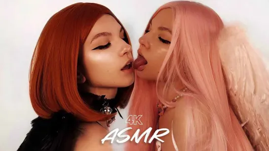 SOLY ASMR — 20230326 — ASMR TWINS - ANGEL AND DEMON ｜ LICKING 3DIO, EATING EARS, UNINTELLIGIBLE WHISPER｜ЛИКИНГ｜ #asmr #асмр