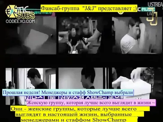 [120717]"Шоу чемпионов" - EXO-K и JJ Project (120717) [Русс.саб]