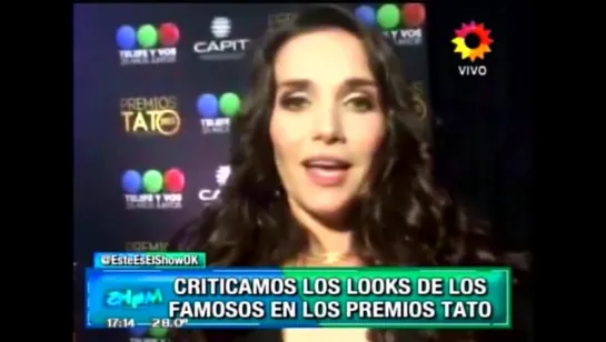 Natalia Oreiro . en los Premios Tato . Look E. es el Show (03.12.2015)