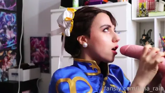 Lana Rain / Bianca Exciana – Chun-Li Blowjob [Street Fighter / Fansly]