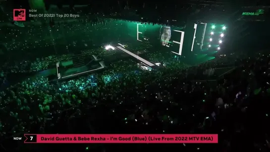 David Guetta & Bebe Rexha - I'm Good (Blue) (Live From MTV 2022 EMA) (MTV Live) Best Of 2022! Top 20 Boys. 7 место