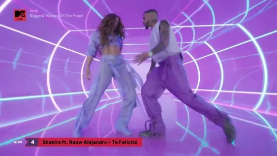 Shakira feat. Rauw Alejandro - Te Felicito (MTV Live) Biggest Videos Of The Year! 4 место