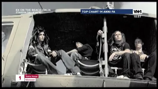 Tokio Hotel - Monsoon (VH1 Italia) Top 14 Chart Anni Fa. 1 место