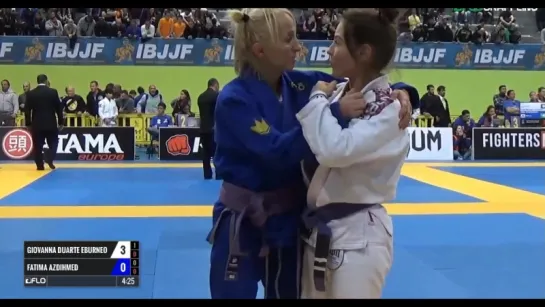 Giovanna Duarte Eburneo vs Fatima Azdihmed #няшаноненаша #IBJJFEURO17