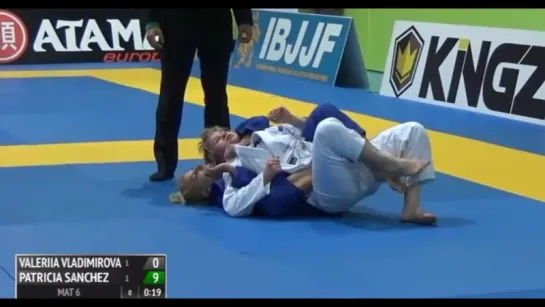 Валерия Владимирова vs Patricia Sanchez #ibjjfeuro17