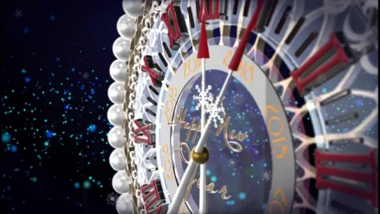 Новогодний бой часов 2018 (Ажурная Снежинка) / New Year Midnight Countdown Clock 2018 (Openwork Snowflake).