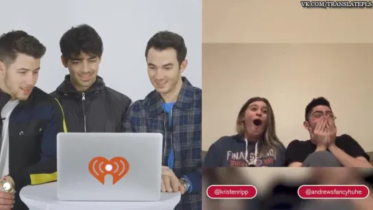 The Jonas Brothers React To Fans Watching Sucker Video For The First Time [RUS SUB]