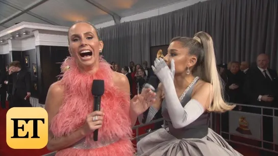 Ariana Grande accidentally curse MULTIPLE TIMES during GRAMMYS interview [RUS SUB]