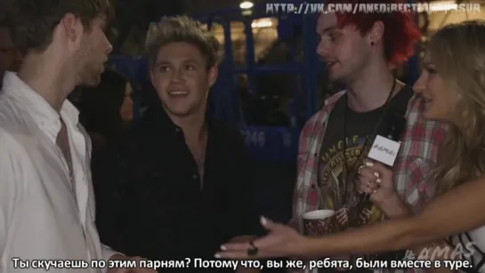 NIALL HORAN, LUKE HEMMINGS  MICHAEL CLIFFORD INTERVIEW AT AMAS 2015 [RUS SUB]