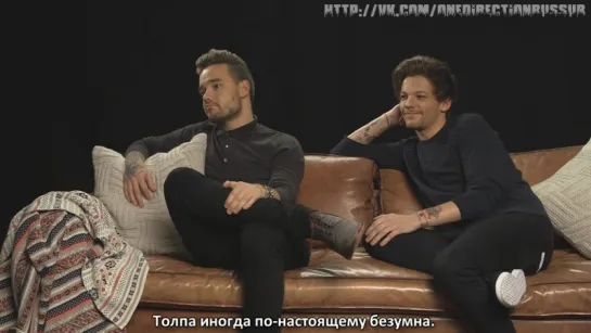 MNM- Julie Van den Sterre ontmoet Liam  Louis van One Direction [RUS SUB]