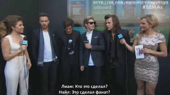 One Direction Red Carpet Interview - BBMA 2015 [Rus Sub]