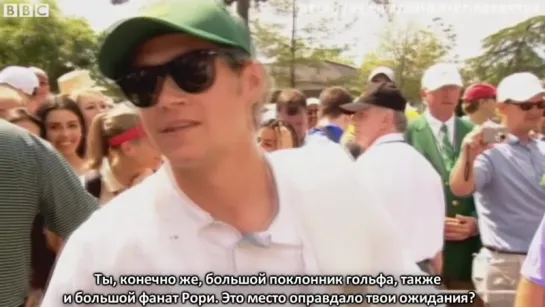 One Direction star caddies for Rory McIlroy [RUS SUB]