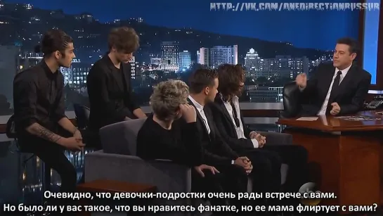 One Direction - Jimmy Kimmel FULL INTERVIEW [RUS SUB]