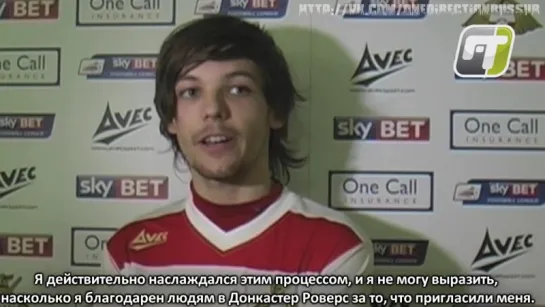 One Direction's Louis Tomlinson after his Doncaster Rovers debut  [RUS SUB]