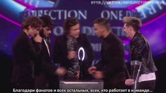 One Direction win BRITs Global Success Award  BRITs Acceptance Speeches [RUS SUB]