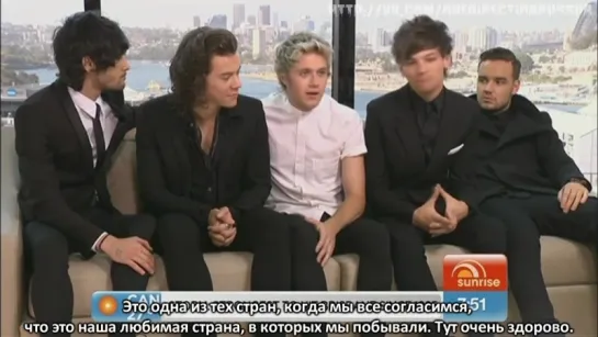 On the couch with One Direction [RUS SUB]