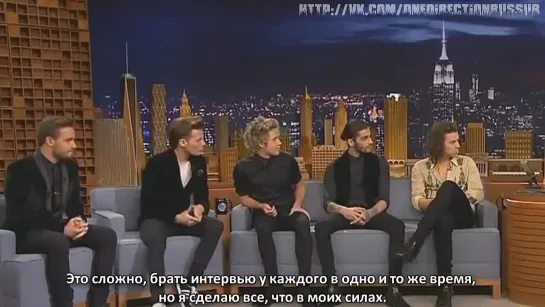 One Direction on Jimmy - 23.12.2014 - Full Interview (NBC Special) [RUS SUB]