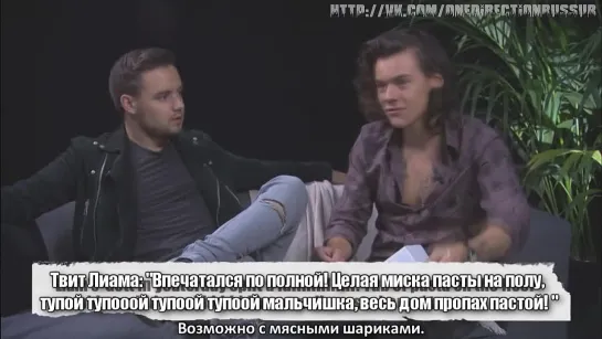 One Direction's Liam Payne and Harry Styles play the four minute 'Fourplay' challenge [Rus Sub]