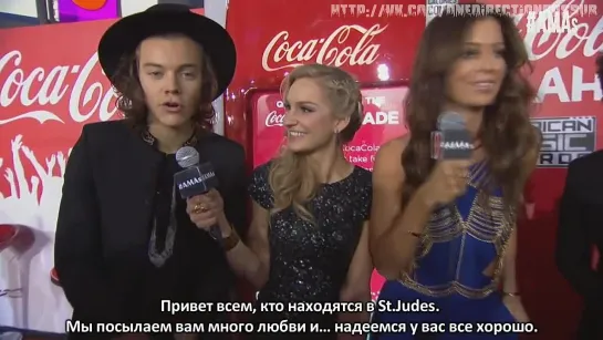 One Direction Red Caret Interview AMA's 2014 [RUS SUB]