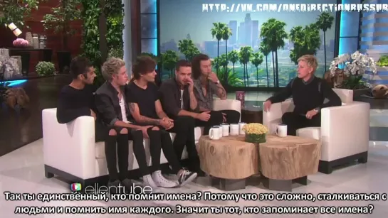 One Direction catch up with Ellen [RUS SUB]