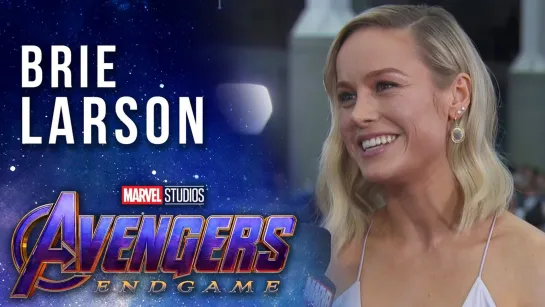 Brie Larson talks Captain Marvel joining the team LIVE from the Avengers Endgame Premiere [RUS SUB]