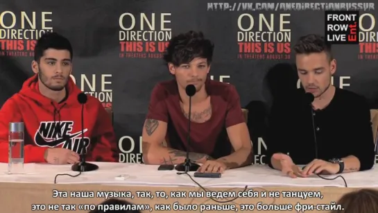 One Direction This Is Us New York Press Conference with Zayn, Louis, and Liam [RUS SUB]