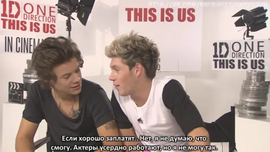 One Direction - Harry Styles and Niall Horan - This is Us interview [RUS SUB]