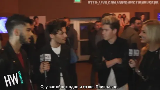 ONE DIRECTION INTERVIEW_ Funny Impersonations Harry Photobomb![RUS SUB]