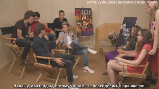 Nikki & Sara surprise their fans and meet One Direction [RUS SUB]