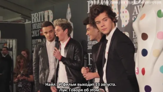 One Direction steal their own Brit Award at the 2013 Winners Conference [RUS SUB]