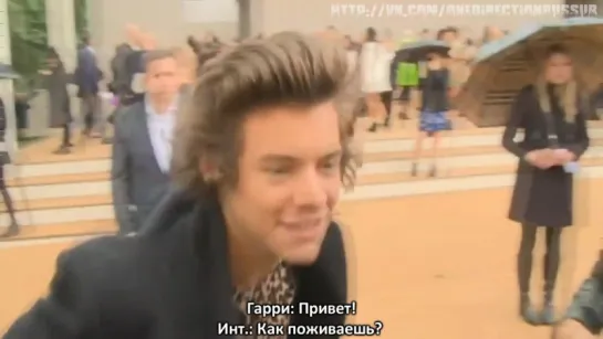 Harry Styles interview at the Burberry show: He talks style tips, British stars and fashion [RUS SUB]