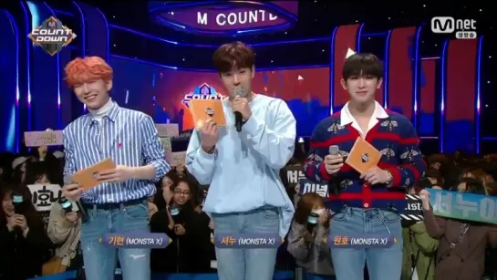 [VK][05.04.2018] MC Kihyun, Shownu, Wonho @ M!COUNTDOWN