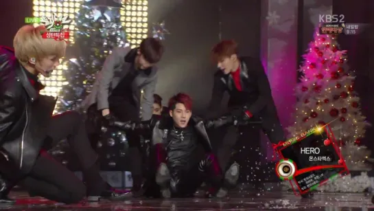 [RAW|VK][25.12.2015] Monsta X - Trespass + Hero (Music Bank)