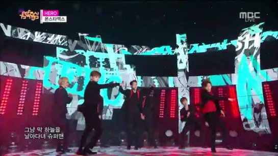 [RAW|VK][24.10.2015] Monsta X - Hero (Music Core)