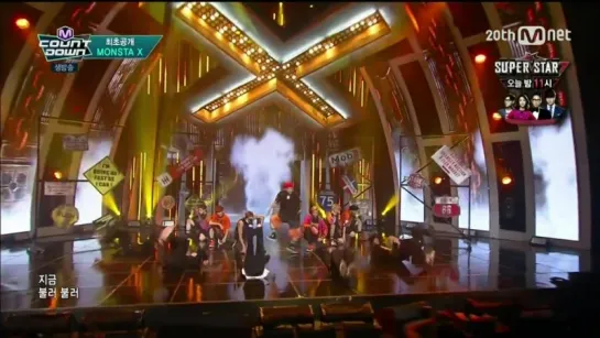 [RAW|VK][10.09.2015] Monsta X - Hero + Rush (M!Countdown)