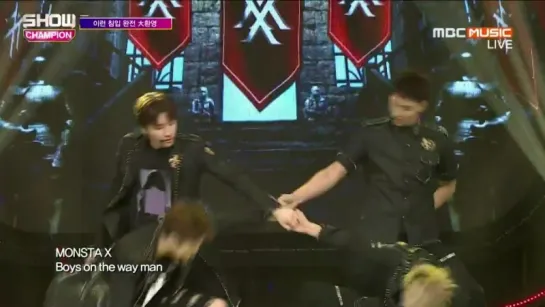 [RAW|VK][10.06.15] MONSTA X - Trespass  ( Show Champion)