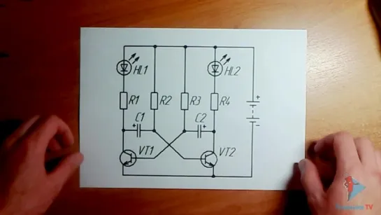 Электроника шаг за шагом - Как работает мультивибратор (Выпуск 6)