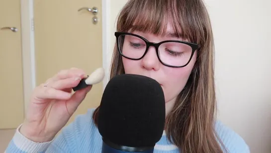 ASMR comforting you after a bad day 💙 mic brushing _ face brushing