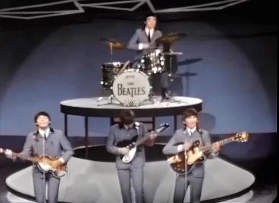 The Beatles - All My Loving - Dutch TV, 1964 [Colorized]. With Jimmie Nicol on Drums.-(1080p60)