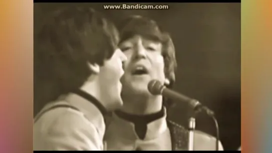 Beatles - Babys In Black - ( Colorized Sepia ) - NME Awards Live 1965 - Bubblerock Video - HD