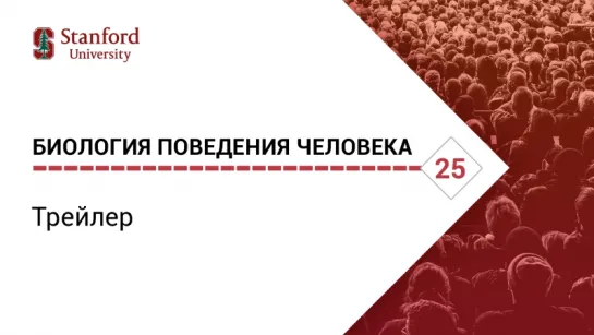 Биология поведения человека: Трейлер #4 [Роберт Сапольски, 2010. Стэнфорд]