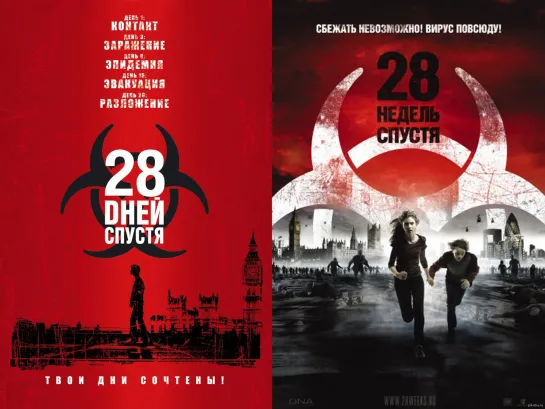 Порция двух ужастика про зомби: 28 дней спустя (2002) 28 Недель Спустя (2007)