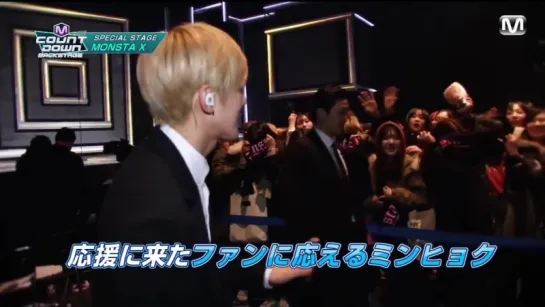 [VK] [29.01.16] Monsta X Mnet JP Backstage @ M!Countdown