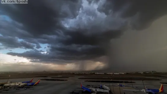 МИКРОПОРЫВ - красивое и страшное небо над Финиксом, Аризона / microburst above Phoenix, Arizona.