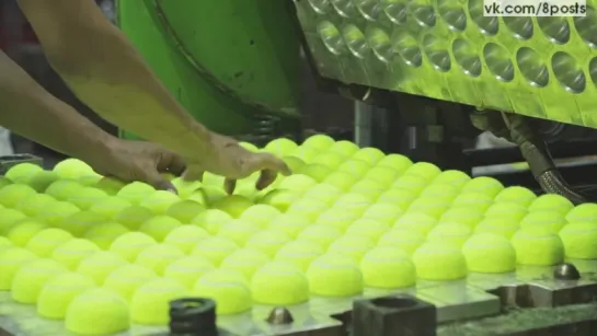 Производство - как делают теннисные мячи Уилсон /  Benedict Redgrove - Wilson Tennis Ball Factory